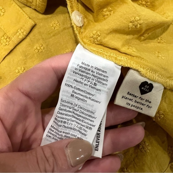 Madewell Floral Embroidered Smocked-Neck Raglan Top - Picture 10 of 13